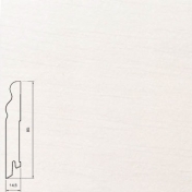 Плинтус шпонированный Pedross Seg белый гладкий 2500х95х15 мм